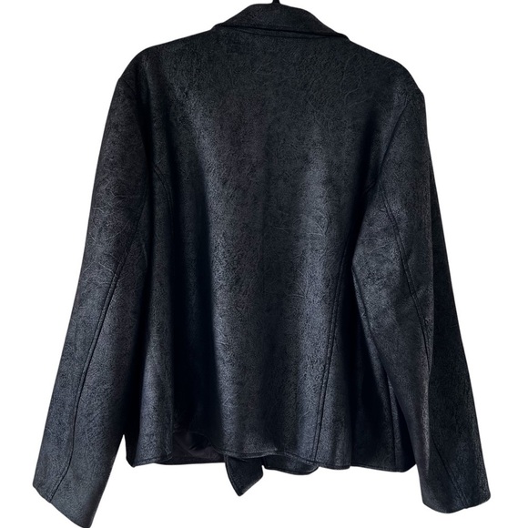 Frye & Co Faux Suede Jacket in Black size 2X - Picture 2 of 12